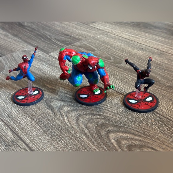 Disney Marvel Spider-Man Spider-Hulk 3.5” PVC Figure Loose Ornament Set Of 3 - Picture 1 of 5